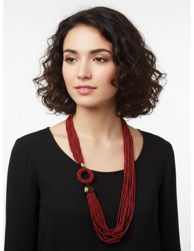 COLLARES AFRICA GRANATES LARGOS PARA MUJER | MODA CASUAL