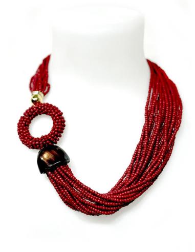 COLLARES AFRICA GRANATES CORTOS PARA MUJER | MODA CASUAL