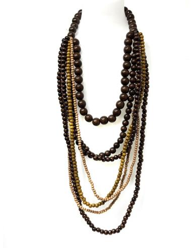 COLLARES MARRONES LARGOS ESTILO TRIBAL AFRICANO | MODA ETNICA