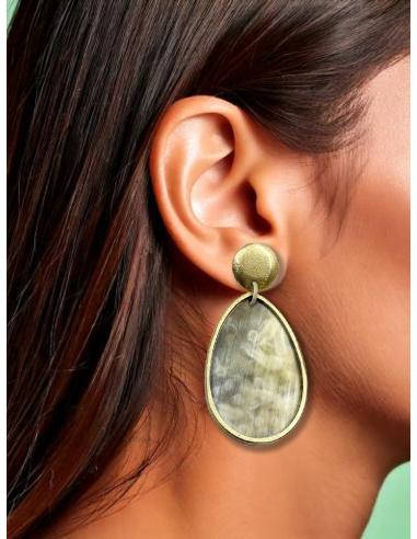 PENDIENTES LARGOS MUJER LAGRIMA ASTA...