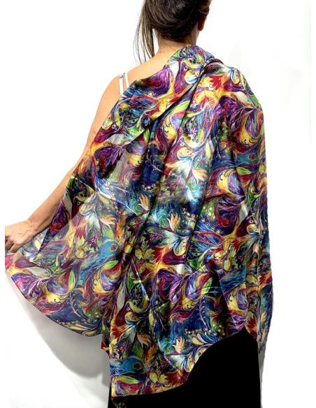 PAÑUELOS SEDA ESTAMPADO FAVORECEDOR Y COLORIDO | MUJER