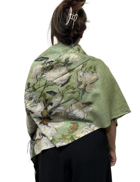 PAÑUELOS CALIDOS VERDES OLIVA LISO Y ESTAMPADO | MODA INVIERNO
