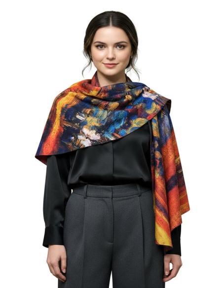 PAÑUELOS AZULES Y ROJOS PARA OTOÑO INVIERNO | MODA MUJER