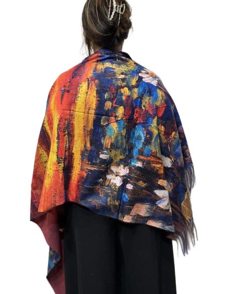 PAÑUELOS AZULES Y ROJOS PARA OTOÑO INVIERNO | MODA MUJER