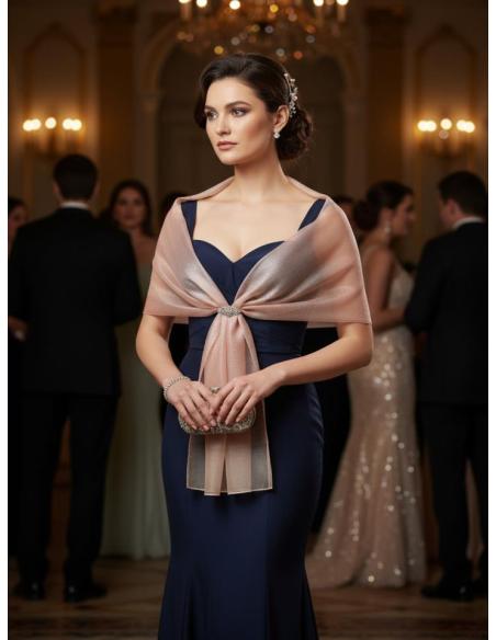 CHALES ORO ROSA PARA BODAS Y FIESTAS | CHALES MUJER