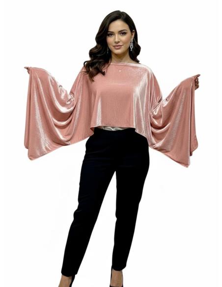 CAPAS TERCIOPELO ROSAS DE INVITADA BODA INVIERNO | MODA MUJER