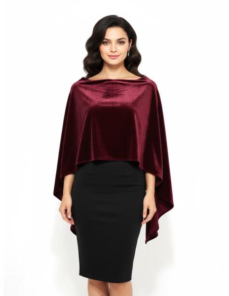 CAPAS TERCIOPELO GRANATES PARA BODAS INVIERNO | MODA MUJER