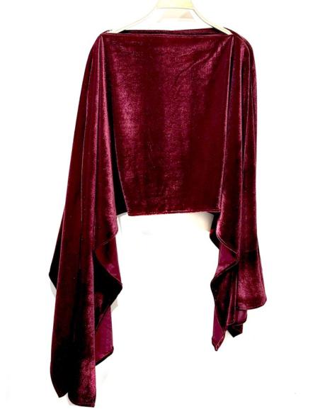 CAPAS TERCIOPELO GRANATES PARA BODAS INVIERNO | MODA MUJER