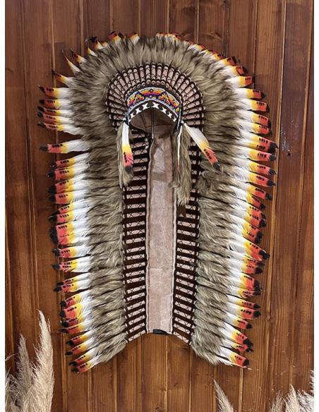 DECORACIONES DE PLUMAS PENACHOS AMERICANOS CON DETALLES TRIBALES