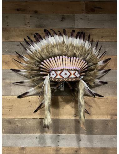 DECORACIONES Y REGALOS TRIBALES, PENACHOS DE LOS INDIOS AMERICANOS | PLUMAS CON TEJIDOS DE ABALORIOS
