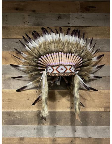 DECORACIONES Y REGALOS TRIBALES, PENACHOS DE LOS INDIOS AMERICANOS | PLUMAS CON TEJIDOS DE ABALORIOS