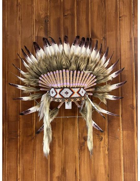 DECORACIONES Y REGALOS TRIBALES, PENACHOS DE LOS INDIOS AMERICANOS | PLUMAS CON TEJIDOS DE ABALORIOS