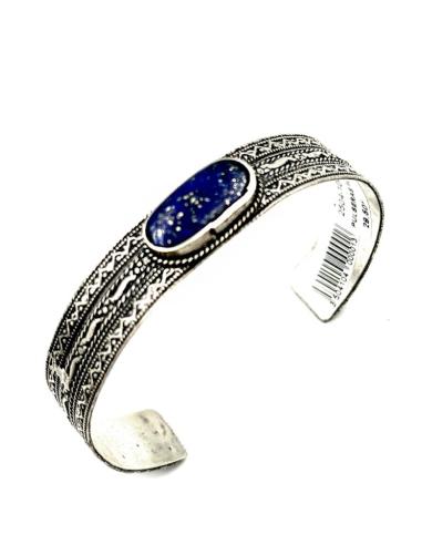 PULSERAS PLATA INDIA Y PIEDRA AZUL LAPISLAZULI | JOYAS HOMBRE