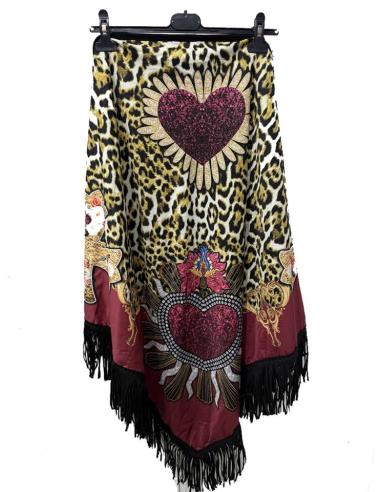 CHALES GRANATES DE INVIERNO ANIMAL PRINT Y CORAZON | PONCHOS MUJER