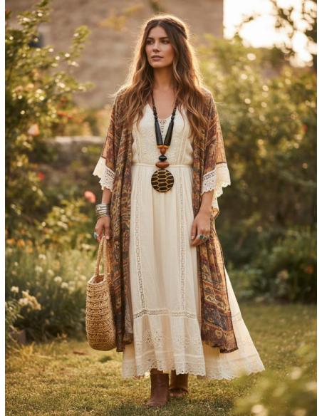 COLLARES LARGOS NARANJAS Y NEGROS ESTILO TRIBAL | ANIMAL PRINT