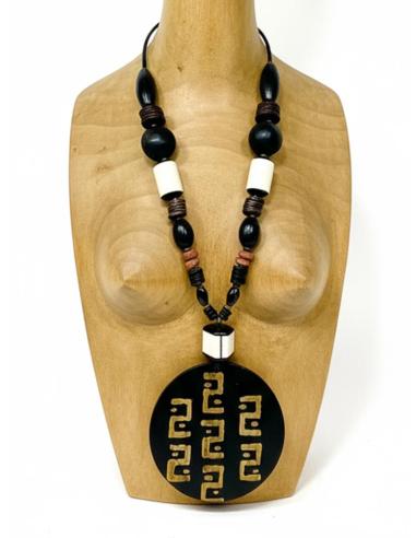 COLLARES ASTA AFRICANOS ETNICOS NEGROS Y BLANCOS | MODA MUJER