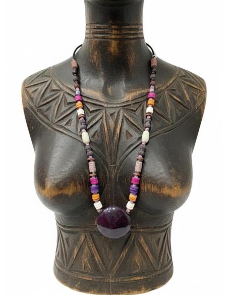 COLLARES BOHO COLORIDO DE LAVA VOLCANICA Y ASTA | LARGOS MUJER