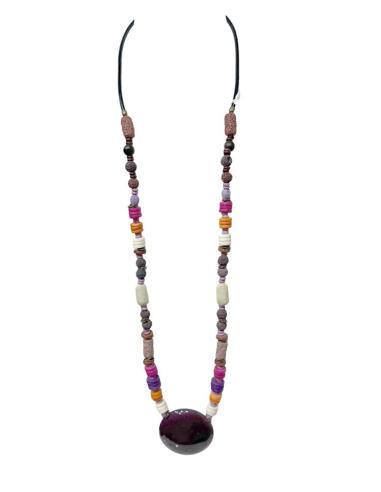 COLLARES BOHO COLORIDO DE LAVA VOLCANICA Y ASTA | LARGOS MUJER