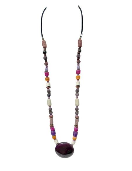 COLLARES BOHO COLORIDO DE LAVA VOLCANICA Y ASTA | LARGOS MUJER