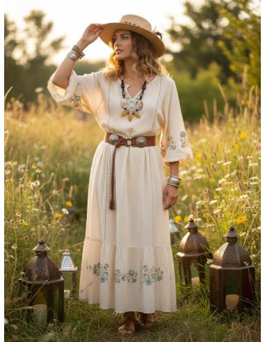 COLLARES ETNICOS LARGOS DE ASTA NEGROS Y BEIGE | MUJER MODA TRIBAL