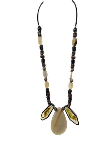 COLLARES MUJER AFRICANOS NEGROS Y MARRONES | MODA TRIBAL ETNICA