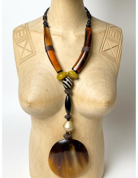 COLLARES LARGOS NARANJAS ESTILO ETNICO PARA MUJER | JOYAS ASTA