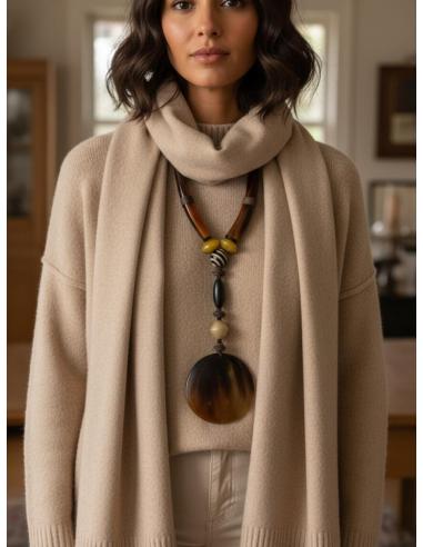 COLLARES LARGOS NARANJAS ESTILO ETNICO PARA MUJER | JOYAS ASTA