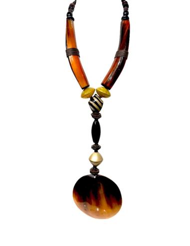 COLLARES LARGOS NARANJAS ESTILO ETNICO PARA MUJER | JOYAS ASTA