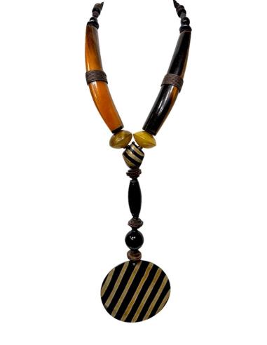 COLLARES MUJER NARANJAS DE CUERNO DE BUFALO | ESTILO TRIBAL ETNICO