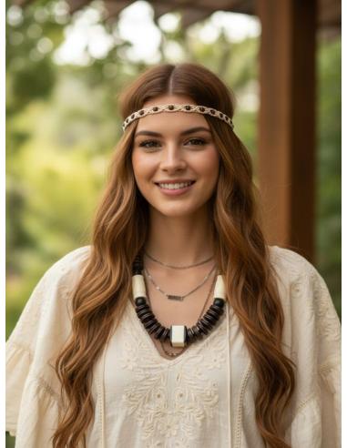 COLLARES AFRICANOS CORTOS DE COCO Y HUESO UNISEX | MODA ETNICA