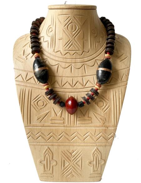 COLLARES ORIGINALES MARRONES CHOCOLATE Y ROJOS | CUERNO Y COCO