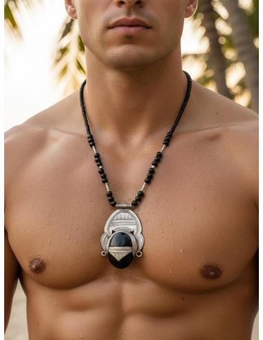 COLLARES TUAREG UNISEX COLGANTE ETNICO DE PIEDRA | MODA TRIBAL