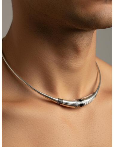COLLARES UNISEX PLATEADOS JOYAS TUAREG CON MADERA | ESTILO TRIBAL