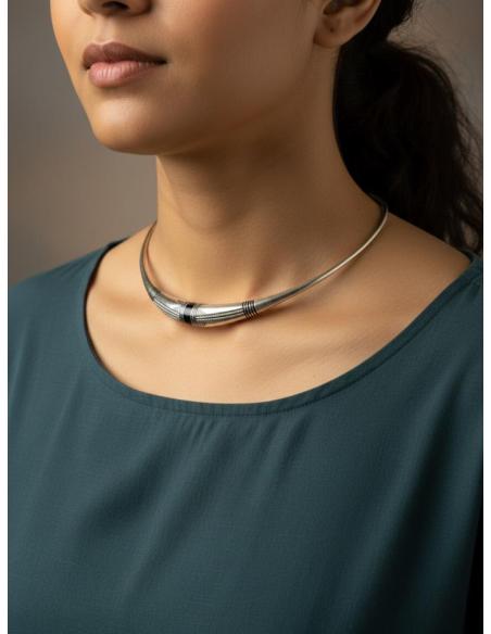 COLLARES UNISEX PLATEADOS JOYAS TUAREG CON MADERA | ESTILO TRIBAL