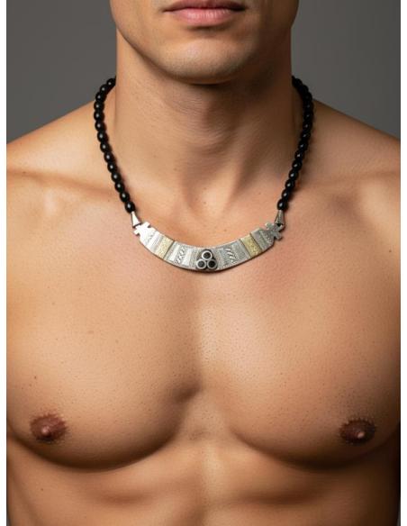 COLLARES PLATEADOS CORTOS JOYAS TUAREG HOMBRE | MUJER TRIBAL