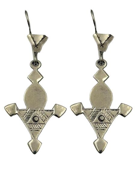 PENDIENTES ETNICOS PLATEADOS LARGOS PARA MUJER | JOYAS TUAREG