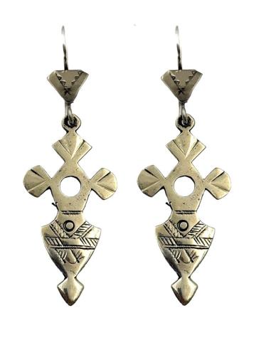 PENDIENTES PLATEADOS LARGOS CON ALMA TUAREG | ESTILO TRIBAL BOHO