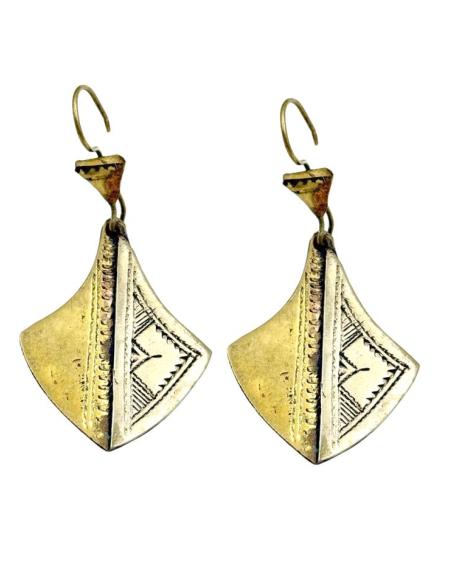 PENDIENTES TRIBALES LARGOS PLATEADOS Y DORADOS | JOYA TUAREG ETNICA