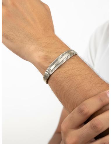 PULSERAS HOMBRE PLATEADAS CON ALMA TRIBAL | JOYAS TUAREG