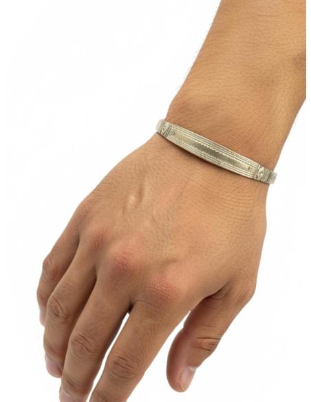 PULSERAS HOMBRE PLATEADAS CON ALMA TRIBAL | JOYAS TUAREG