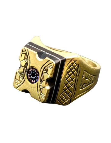 SELLOS DORADOS DE HOMBRE ESTILO TRIBAL TUAREG | ANILLOS UNICOS