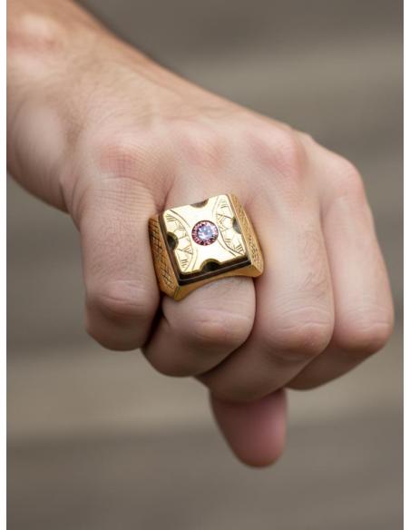 SELLOS DORADOS DE HOMBRE ESTILO TRIBAL TUAREG | ANILLOS UNICOS