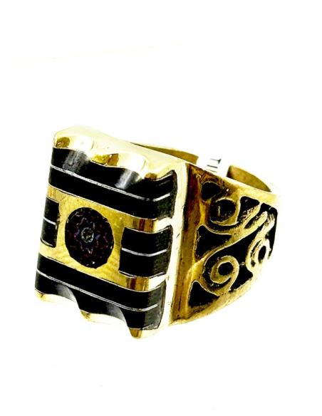 SELLOS DE HOMBRE ESTILO TRIBAL DORADOS Y MADERA | ANILLOS UNICOS