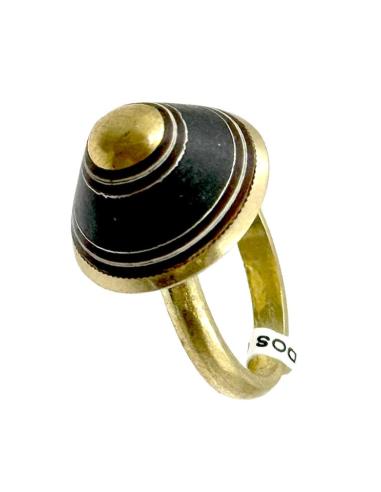 ANILLOS MUJER DORADOS CON MADERA ALMA TRIBAL | JOYAS TUAREG