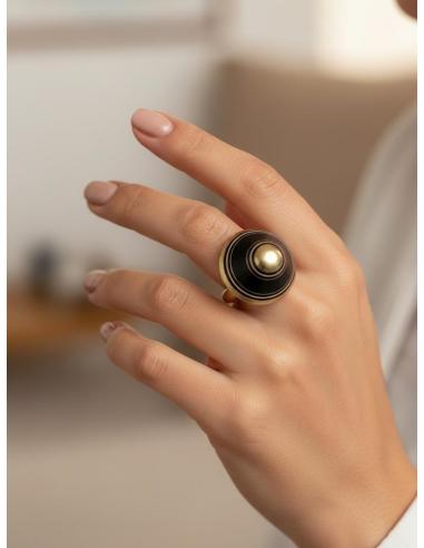 ANILLOS MUJER DORADOS CON MADERA ALMA TRIBAL | JOYAS TUAREG