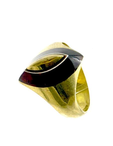 ANILLOS TUAREG DORADOS CON DETALLE ROJO | JOYAS HOMBRE
