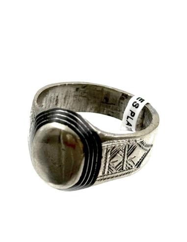 ANILLOS HOMBRE TRIBALES PLATEADOS CON MADERA | JOYAS TUAREG