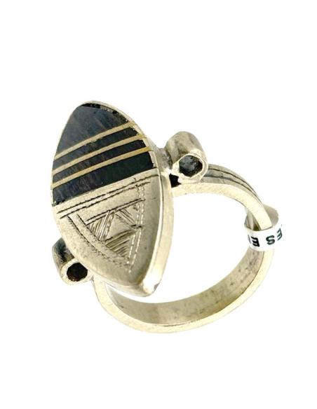 ANILLOS HOMBRE ORIGINALES EN PLATEADO Y MADERA | JOYA TUAREG TRIBAL