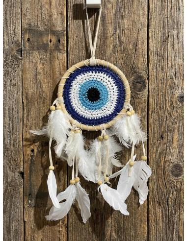 ATRAPASUEÑOS CROCHET AZULES AIRE MEDITERRANEO | DECORACION