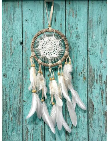 ATRAPASUEÑOS BLANCOS DE CUERDA Y CROCHET | DECORACION BOHO